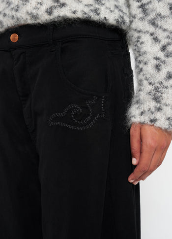 horse riding pants tencel | black