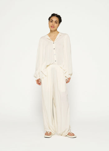 flowy viscose pants | ecru