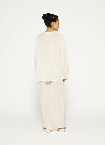 flowy viscose pants | ecru