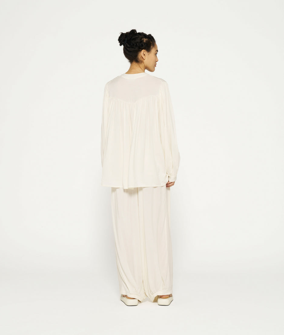 flowy viscose pants | ecru