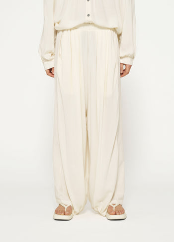 flowy viscose pants | ecru