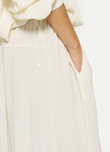 flowy viscose pants | ecru