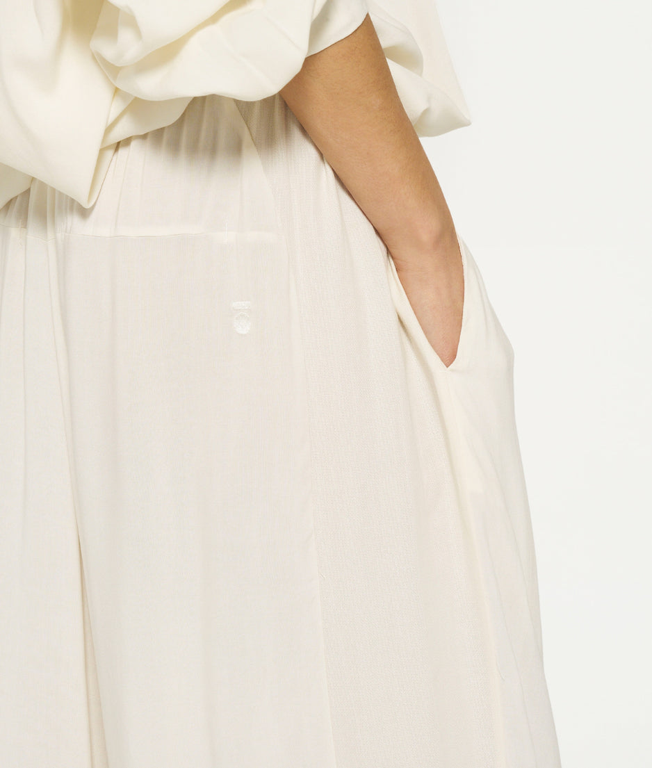 flowy viscose pants | ecru