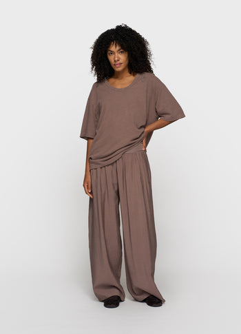 deep tee cotton linen | moonrock