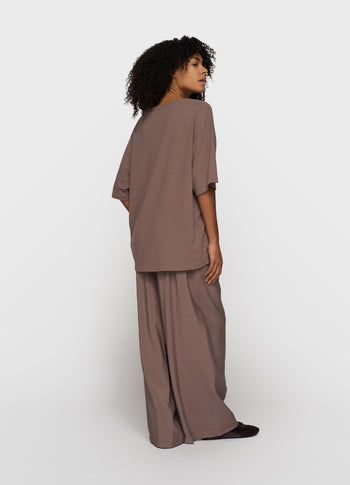 deep tee cotton linen | moonrock