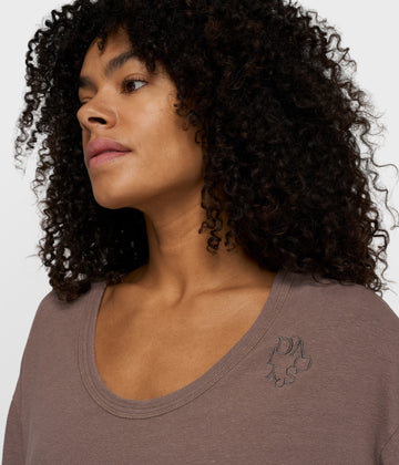 deep tee cotton linen | moonrock