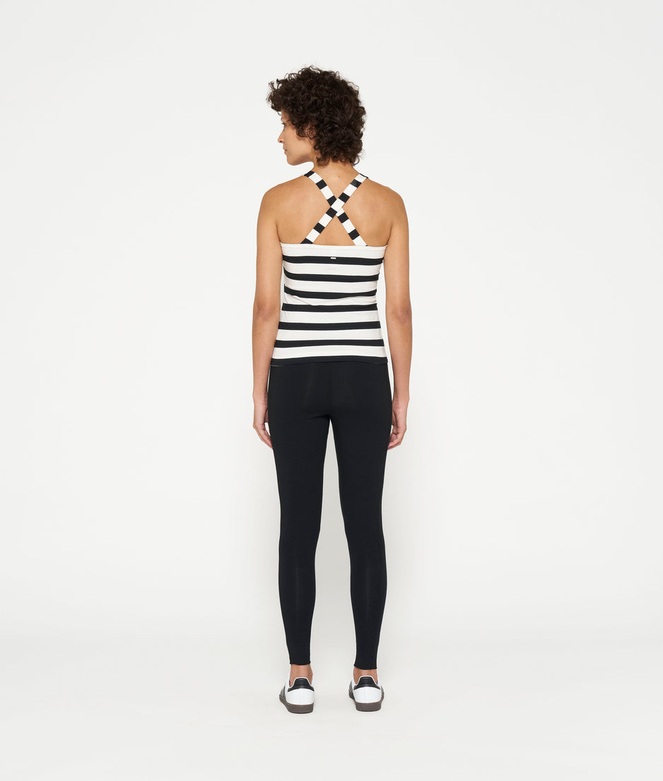 logo yoga leggings | black