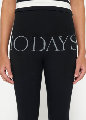 logo yoga leggings | black