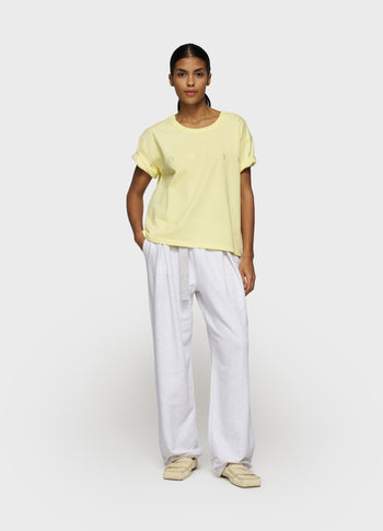 thick cotton tee logo | pastel yellow