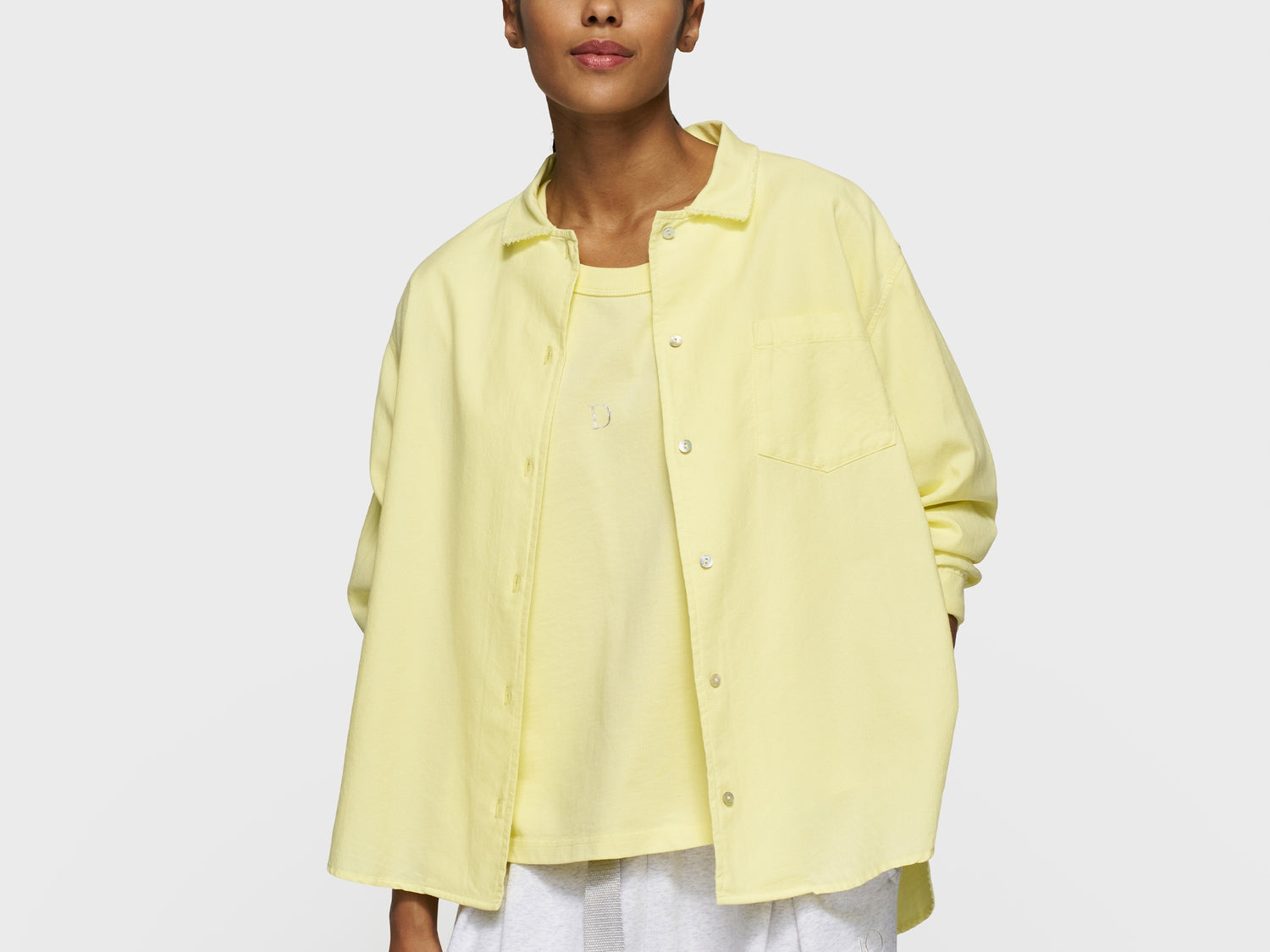 pique shirt | pastel yellow