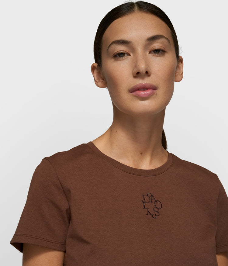 slim short sleeve tee | dark truffle