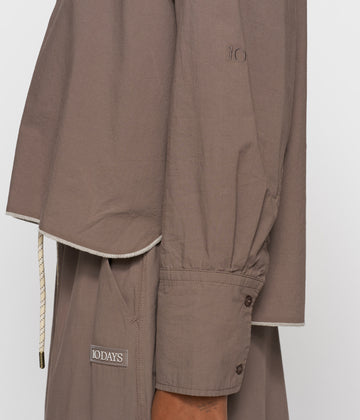 cropped shirt poplin | moonrock