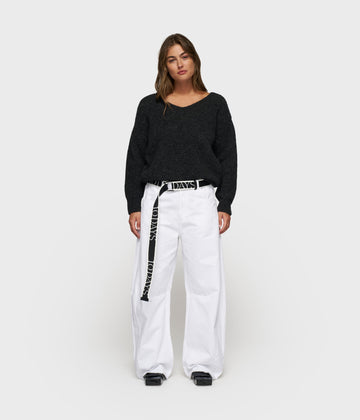 western pants washed | optic white