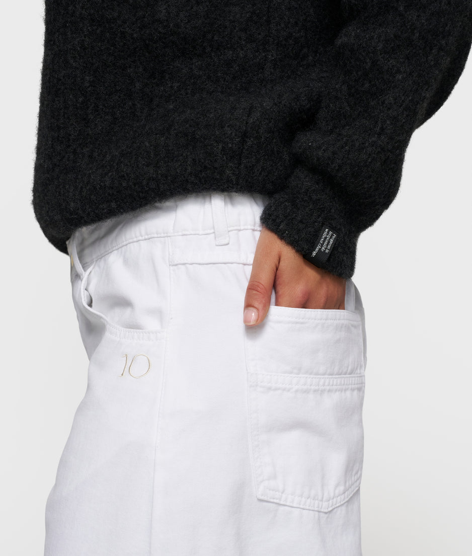 western pants washed | optic white