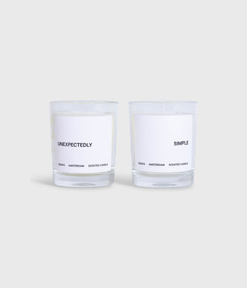 unexpectedly simple scented candle set | multicolor