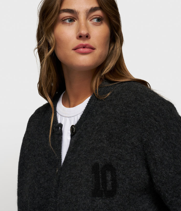 soft baseball knit cardigan | antra melee