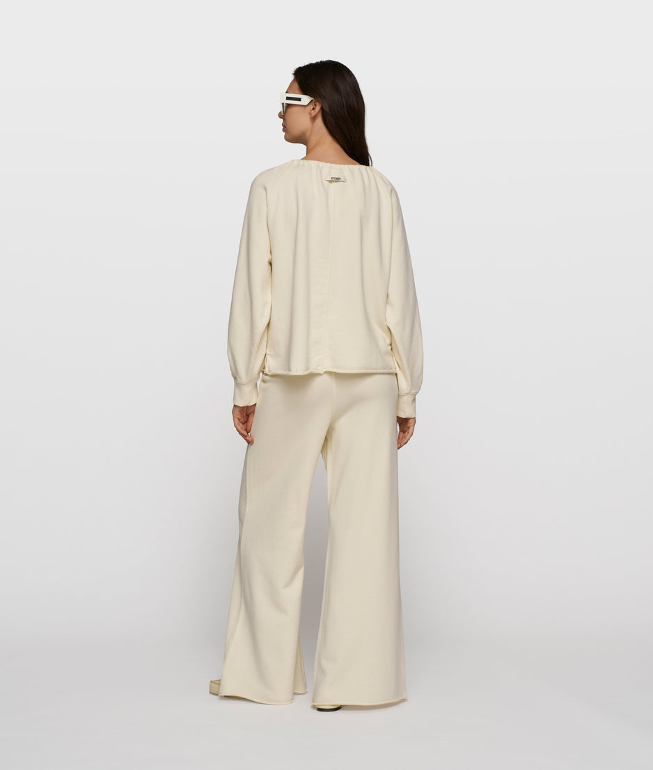 wide leg jogger | soft vanilla