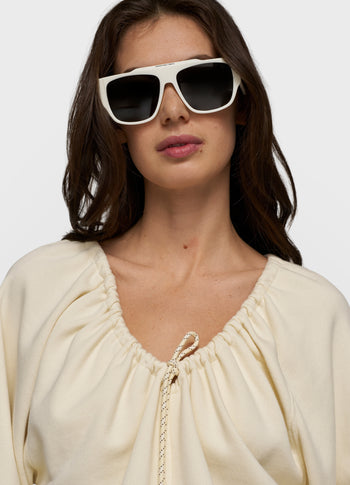 LA sweater gathering | soft vanilla