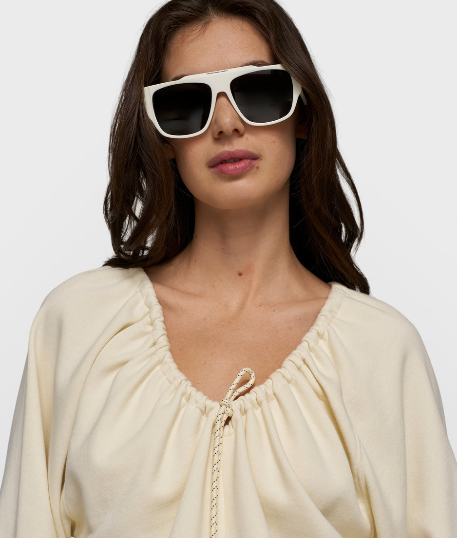 LA sweater gathering | soft vanilla