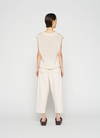 easy twill pants | ecru