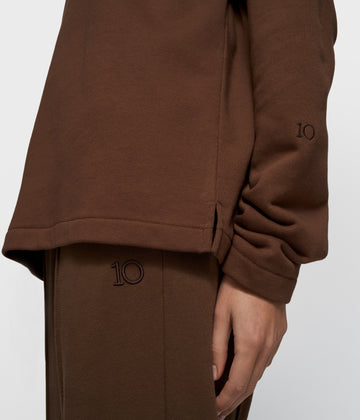 clean sweater logo | dark truffle