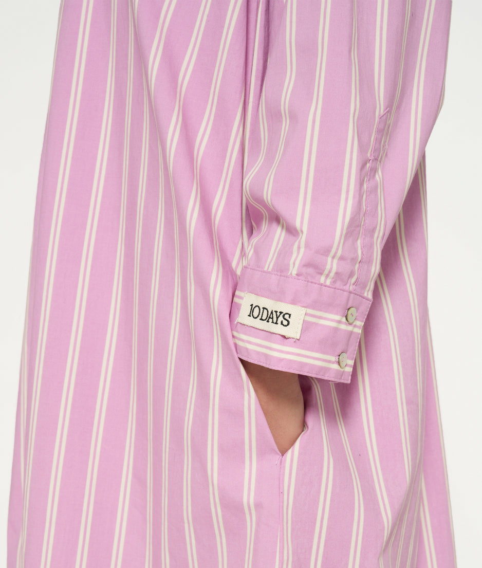 maxi shirt dress stripes | violet