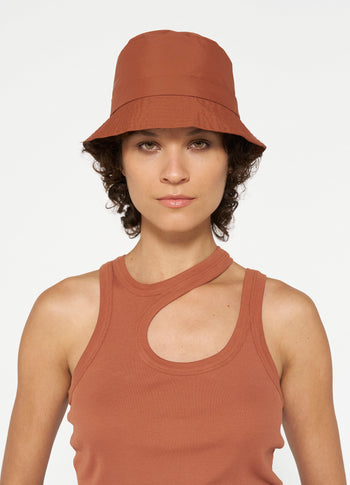 bucket hat | saddle brown