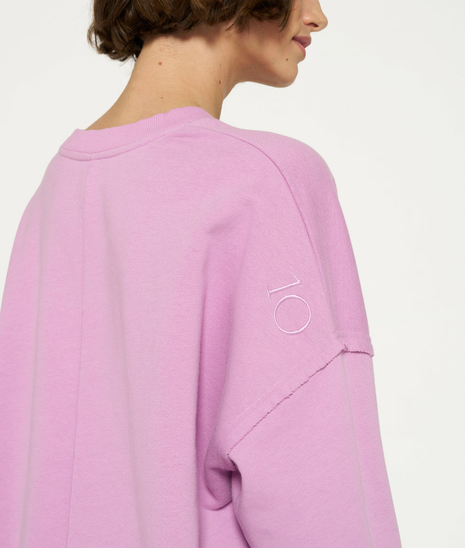 LA fleece sweater | violet