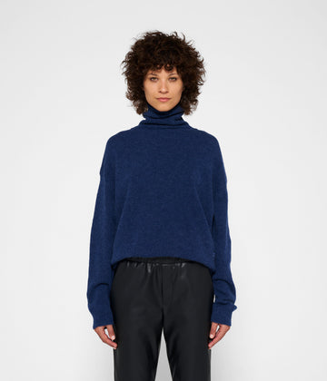 turtleneck sweater knit | electric blue