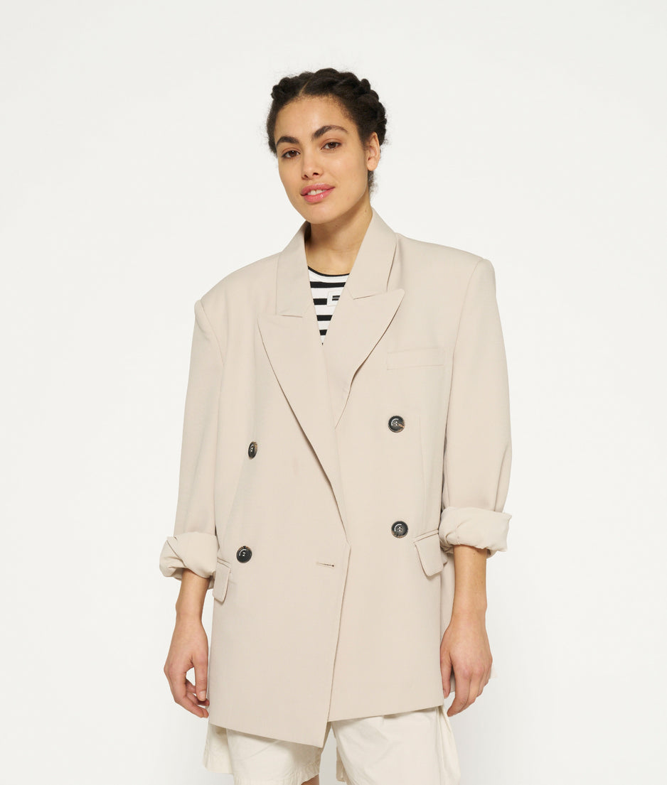 proud blazer | light safari