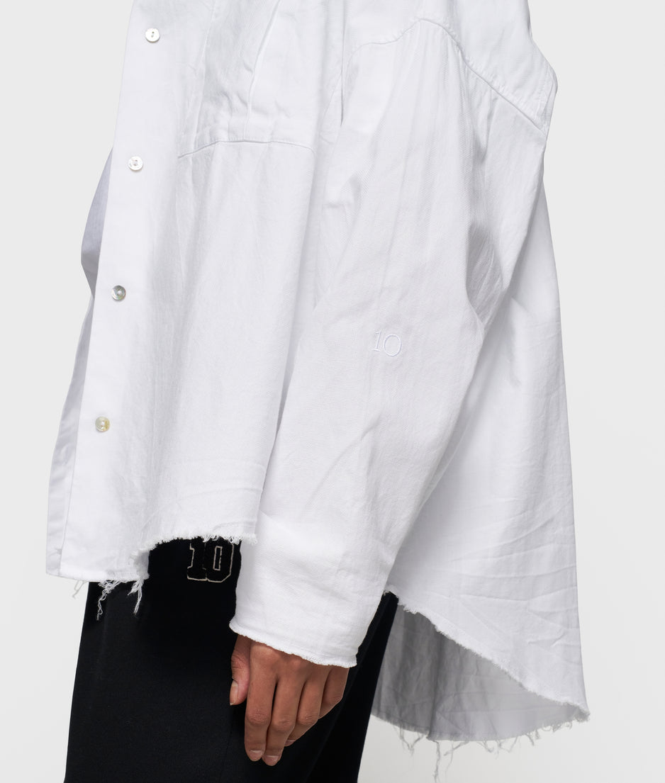 stamp shirt pique | white