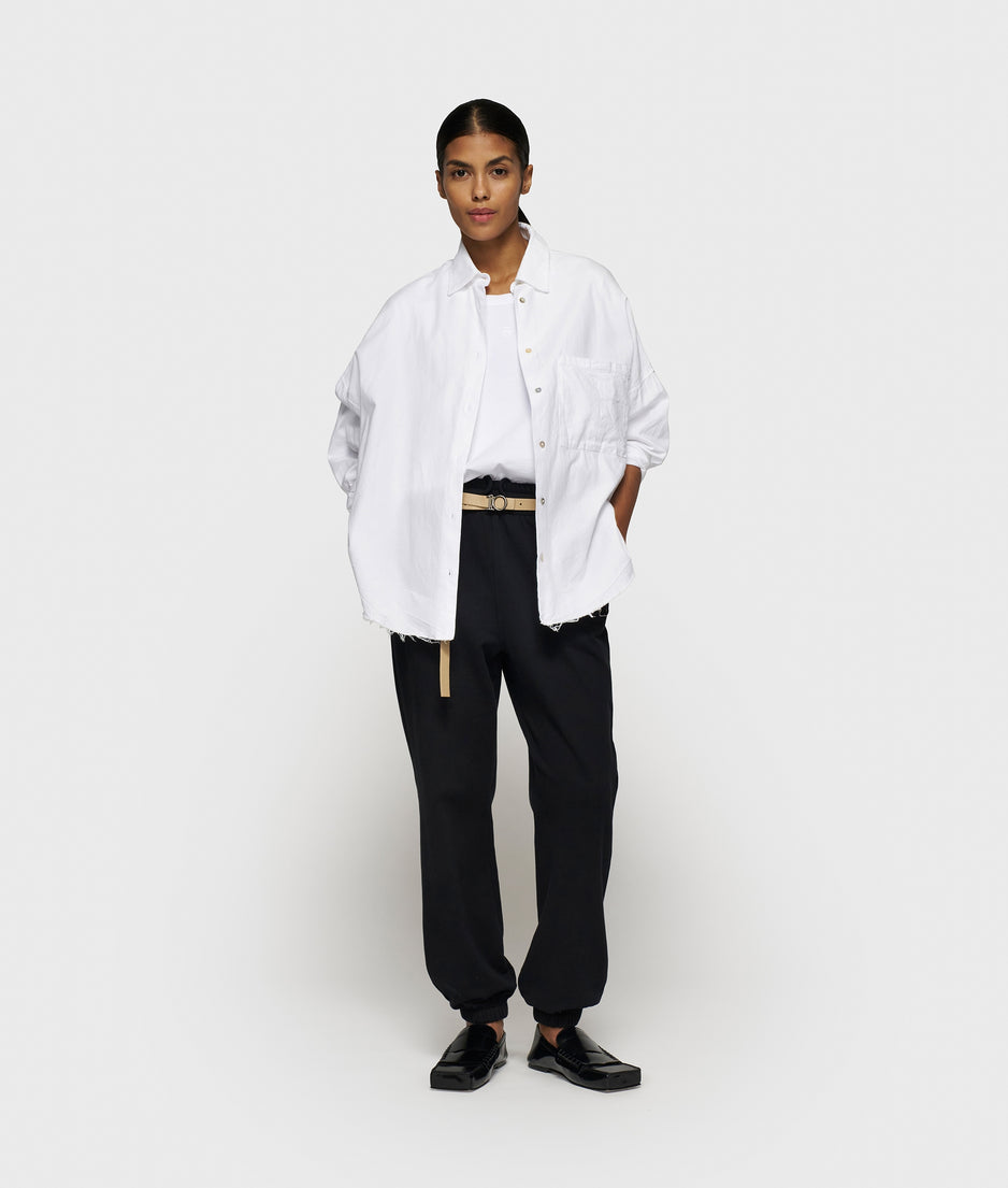 stamp shirt pique | white