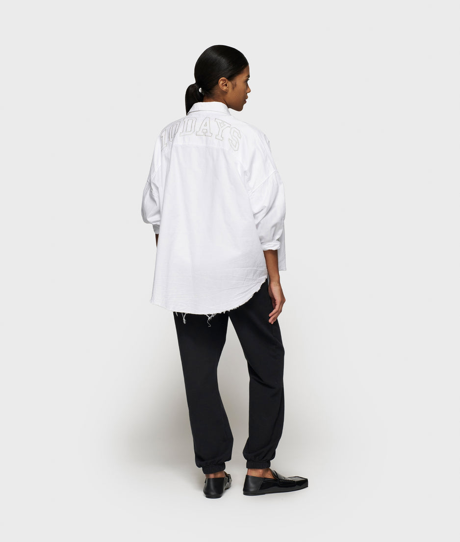 stamp shirt pique | white