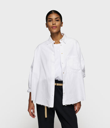 stamp shirt pique | white