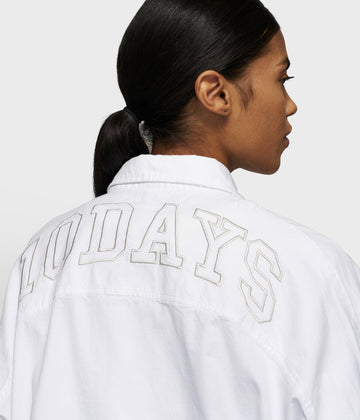 stamp shirt pique | white