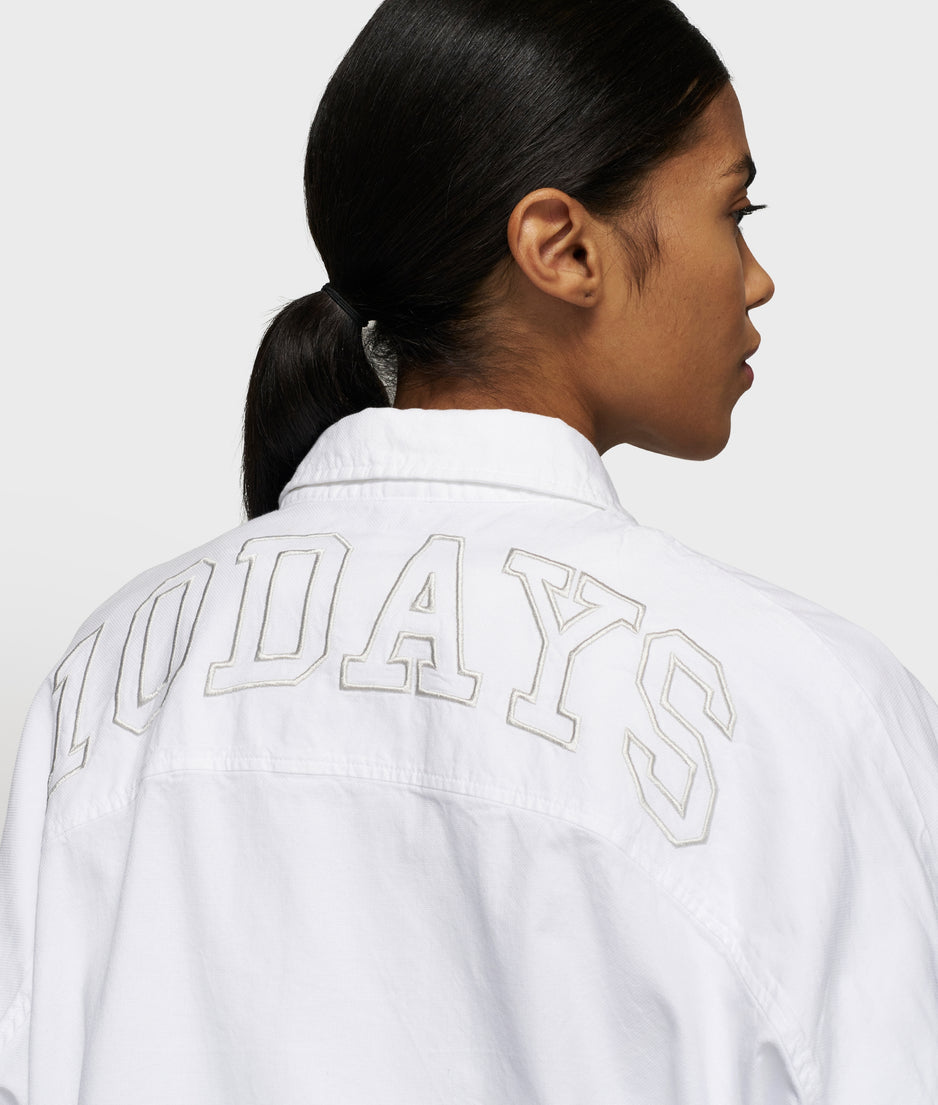 stamp shirt pique | white