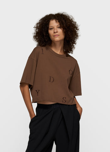 thick cotton tee 10DAYS | dark truffle