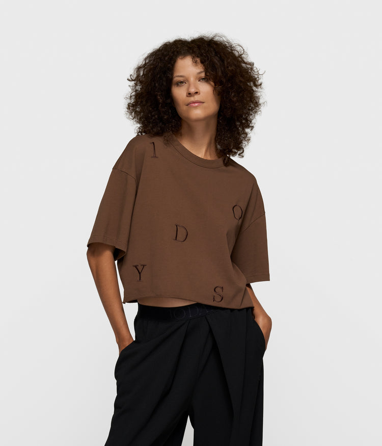 thick cotton tee 10DAYS | dark truffle