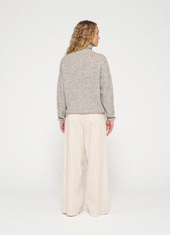 coll sweater soft knit | light grey melee