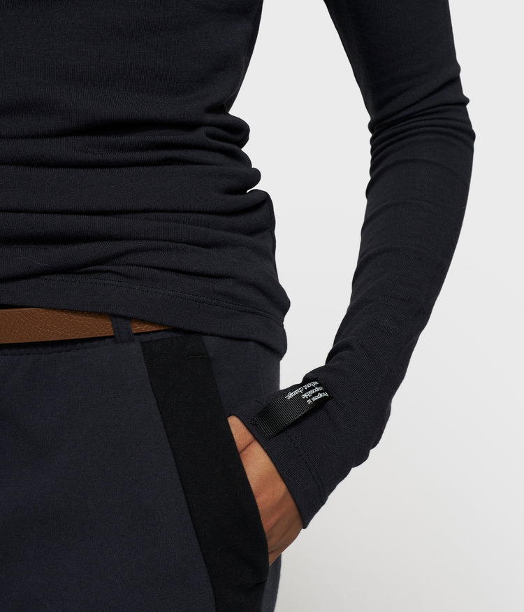 extra long sleeve tee modal | dark navy