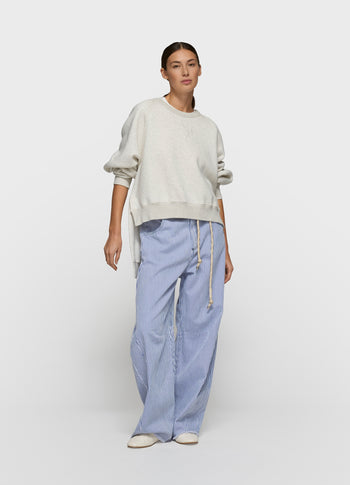 a-symmetric sweater | soft white melee
