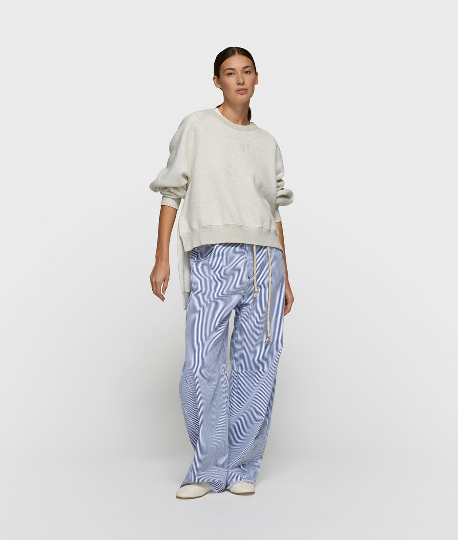 a-symmetric sweater | soft white melee