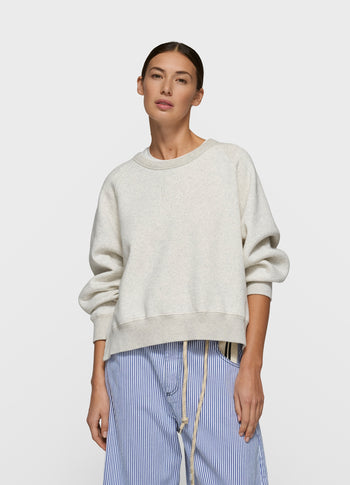 a-symmetric sweater | soft white melee