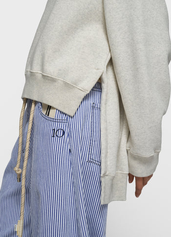 a-symmetric sweater | soft white melee