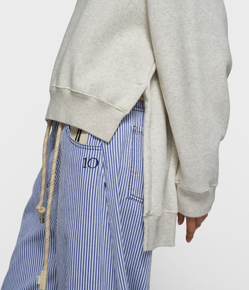 a-symmetric sweater | soft white melee