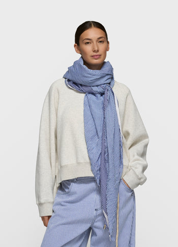 scarf stripes | white/blue