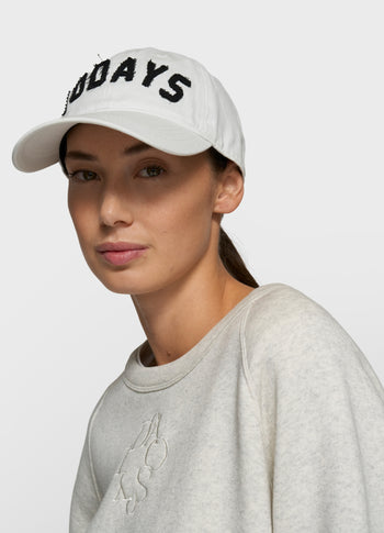 cotton cap logo | ecru