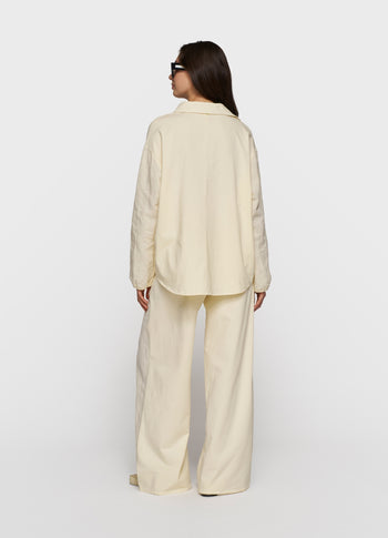 flowy pants linen | soft vanilla