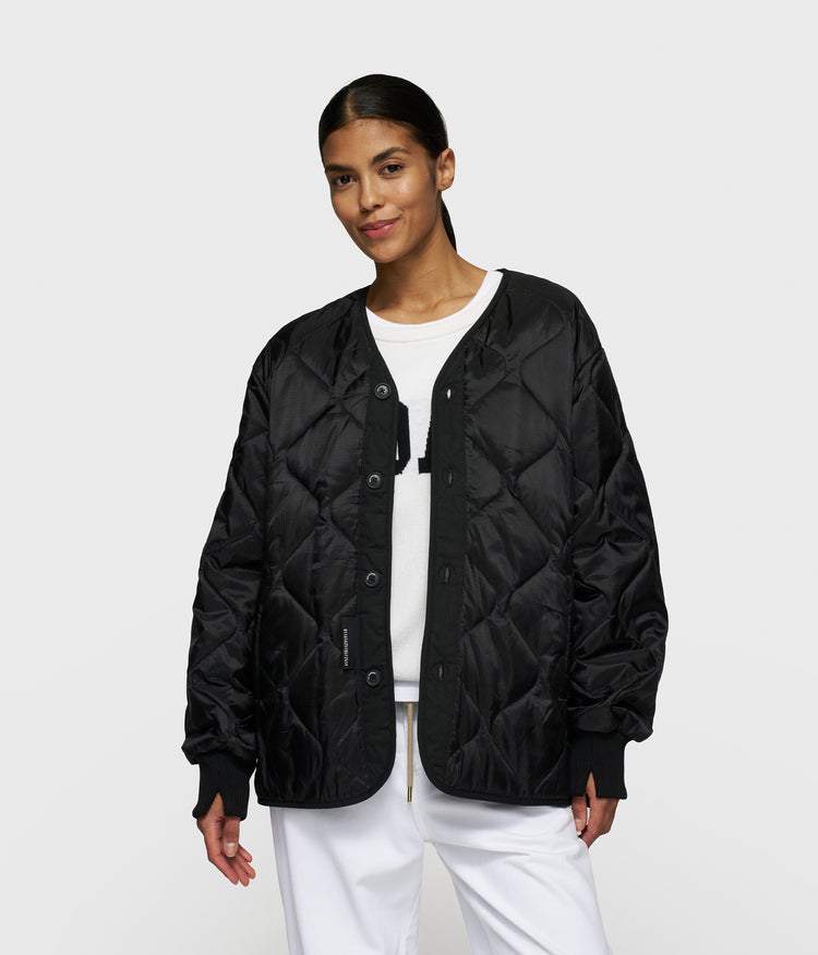 light padded jacket | black