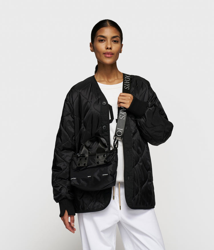 padded shopper small | black